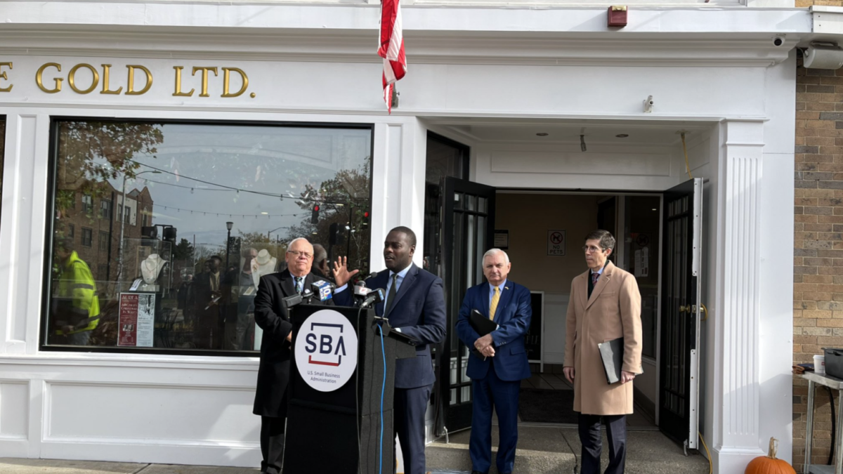 Congressman Gabe Amo joined Small Business Administration District Director Mark Hayward, U.S. Sen. Jack Reed and Providence Mayor Brett Smiley on a tour of Wayland Square shops on Nov. 21 , 2023, to promote the upcoming Small Business Saturday. (Courtesy of Rep. Gabe Amo’s X account)