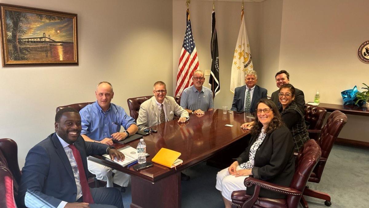 Congressman Gabe Amo with members of the District Climate Policy Advisory Committee