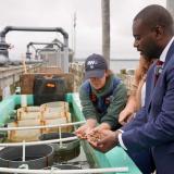 Congressman Amo tours the Roger Williams University Shellfish Hatchery