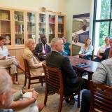 Amo meets with Tiverton residents and local leaders