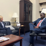 Ms. Brandmeier and Rep. Amo meet before the Joint Meeting of Congress