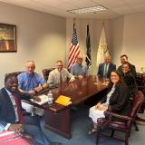 Congressman Gabe Amo with members of the District Climate Policy Advisory Committee